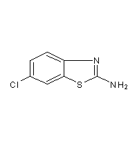 2-氨基-6-氯苯并噻唑結構式